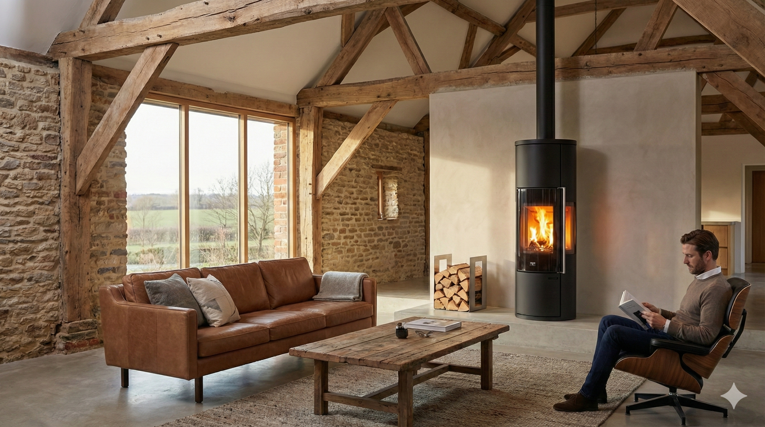 Poêle à bois Visio G15 Color & Fire