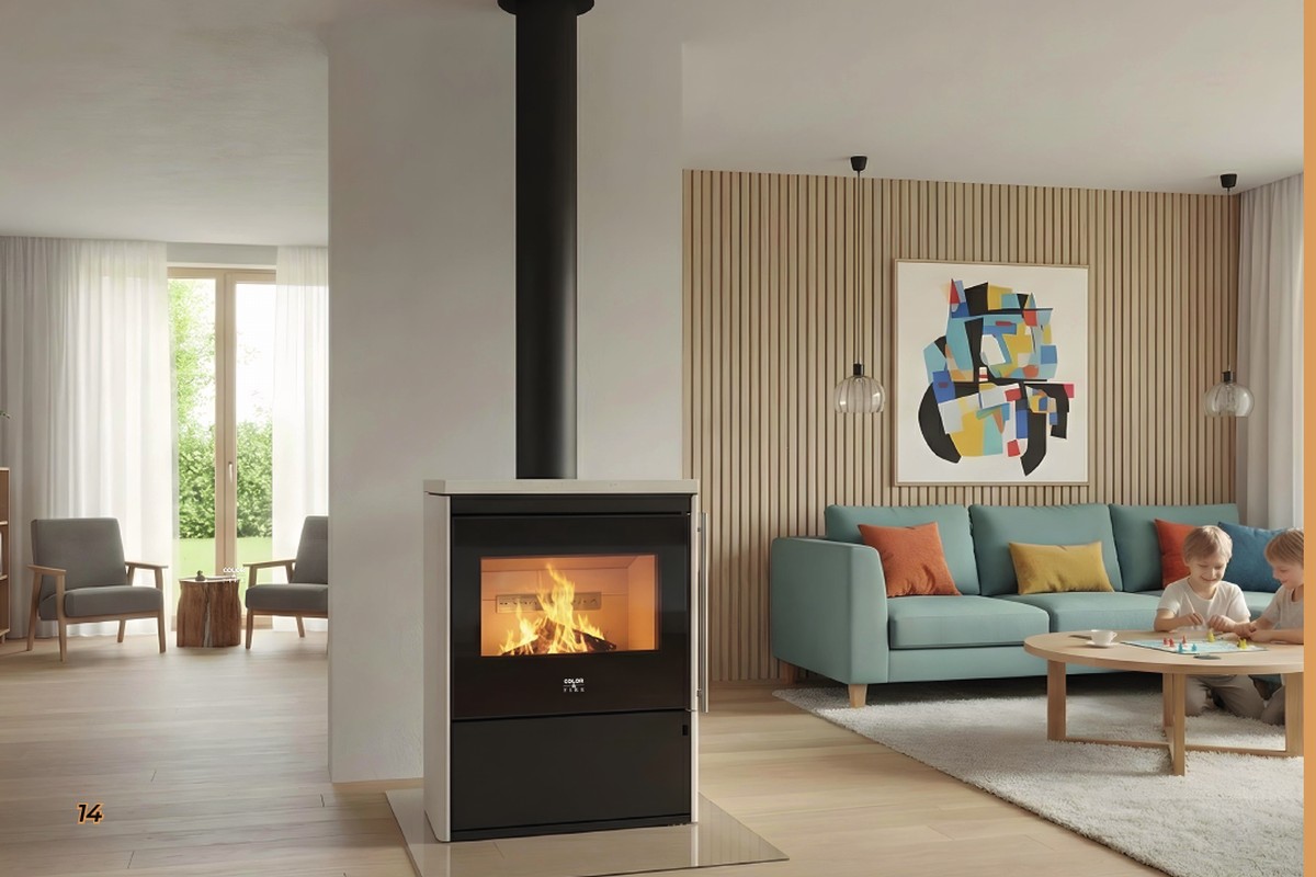Poêle à bois Aubrac M2 Color & Fire