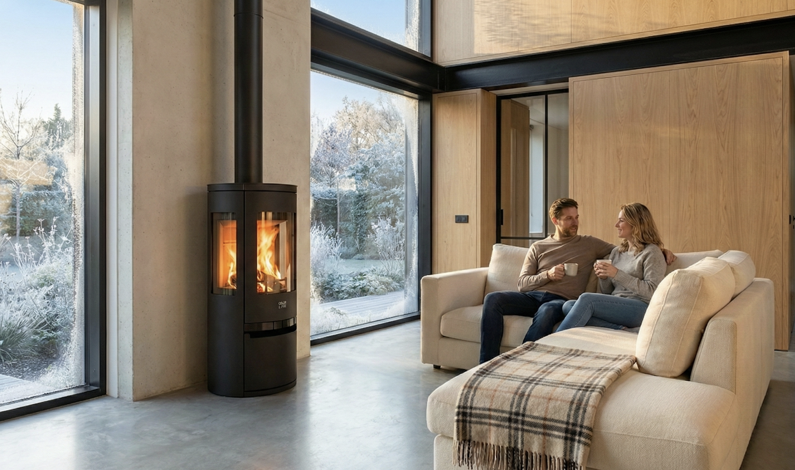 Poêle à bois Trivision G3 Color & Fire