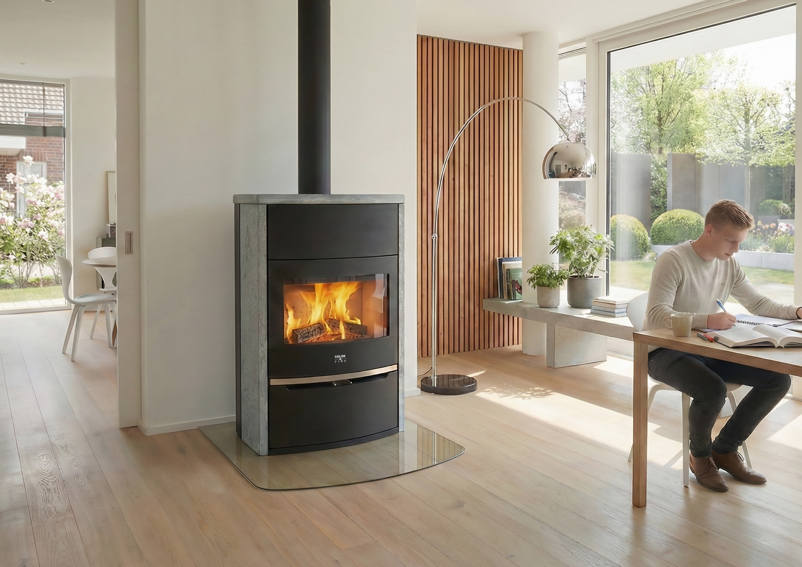 Poêle à bois Mega L1 Color & Fire